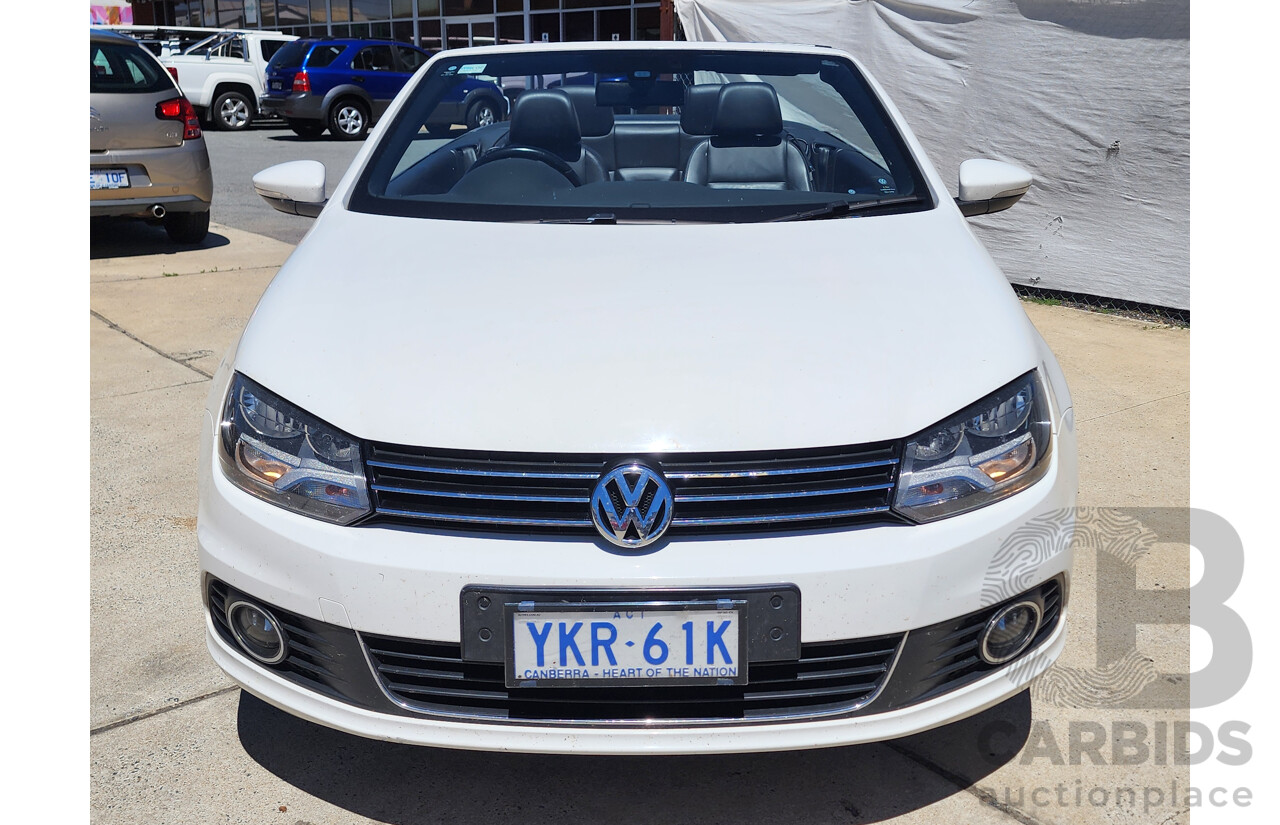 9/2011 Volkswagen EOS 155 TSI 1F MY11 2d Convertible White 2.0L