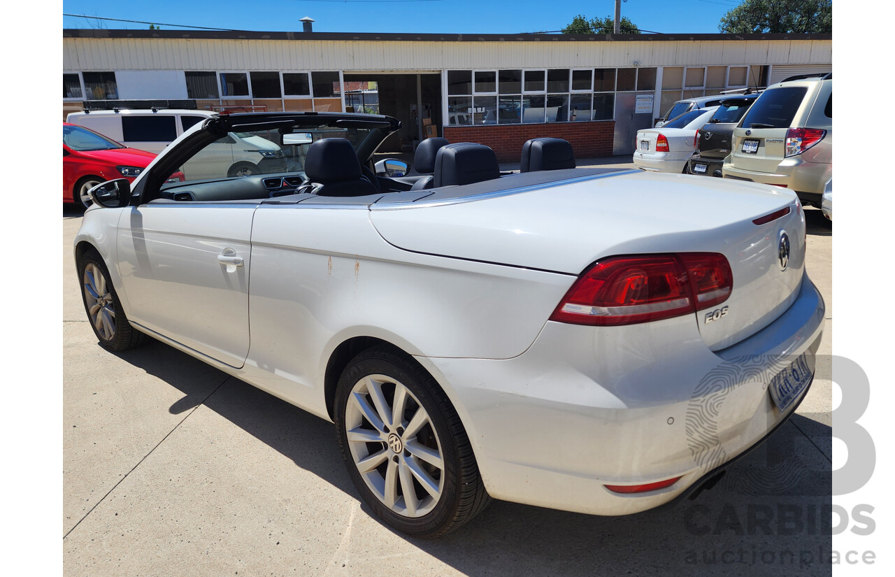 9/2011 Volkswagen EOS 155 TSI 1F MY11 2d Convertible White 2.0L