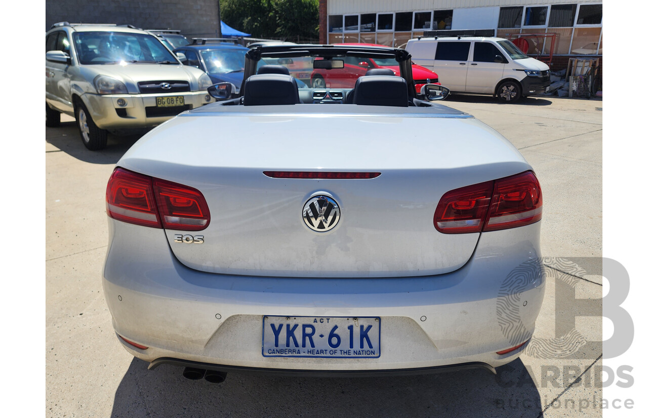 9/2011 Volkswagen EOS 155 TSI 1F MY11 2d Convertible White 2.0L