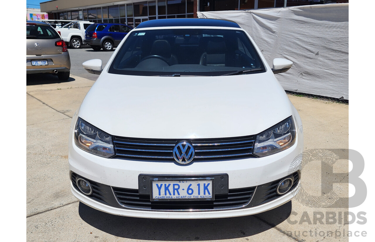 9/2011 Volkswagen EOS 155 TSI 1F MY11 2d Convertible White 2.0L