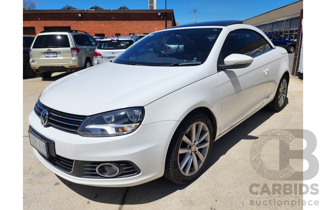 9/2011 Volkswagen EOS 155 TSI 1F MY11 2d Convertible White 2.0L