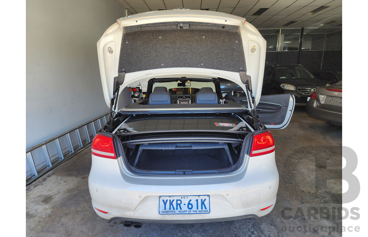 9/2011 Volkswagen EOS 155 TSI 1F MY11 2d Convertible White 2.0L