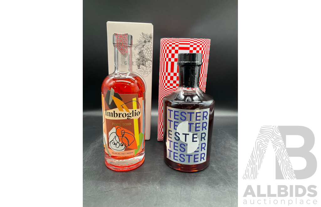 IMBROGLIO 500mL and ESTER TESTER SERIES 700ml - Lot of 2