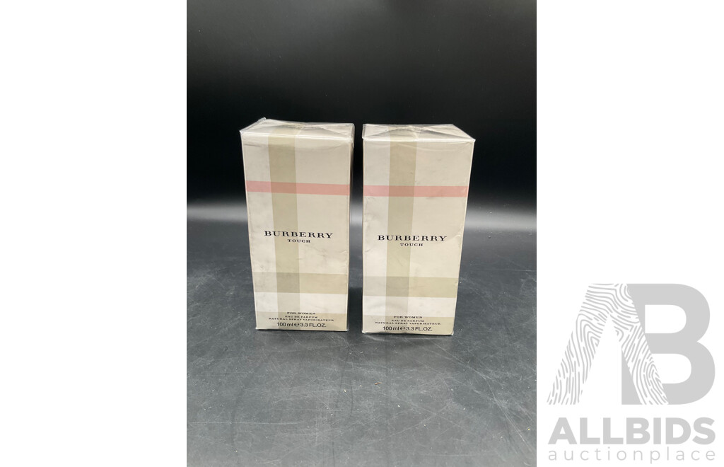 BURBERRY Touch 100 Ml EAU De Parfum - Lot of 2