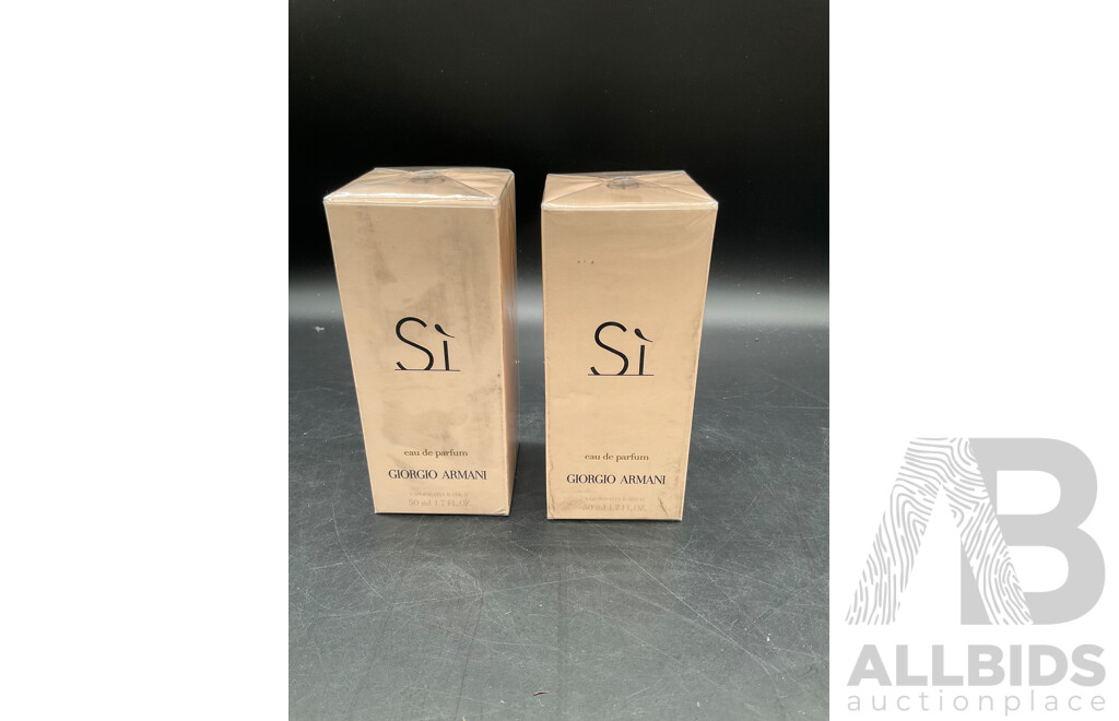 GIORGIO ARMANI Si 50 Ml EAU De Parfum - Lot of 2