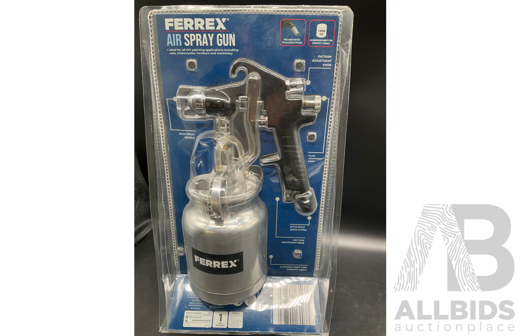 FERREX Air Spray Gun and Dune Gauge and Deflator  - Lot of 2