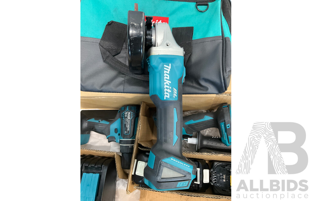 MAKITA BRUSHLESS 18v 3 Piece Combo Kit with 3x Batteries, Charger and Bag