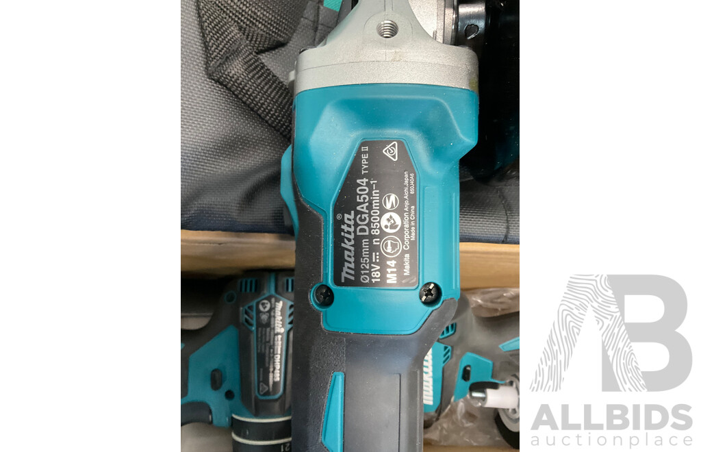 MAKITA BRUSHLESS 18v 3 Piece Combo Kit with 3x Batteries, Charger and Bag