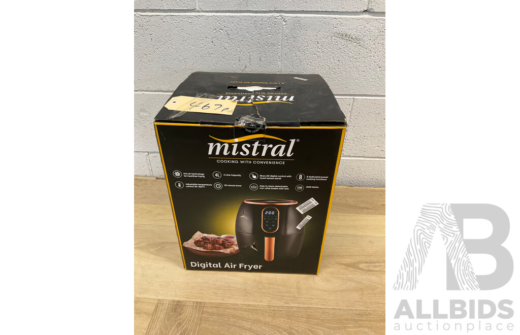 Mistral Digital Air Fryer 4 Litre