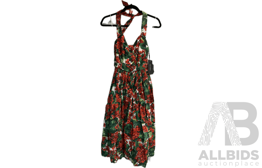 Floral Cady Dress Size 36 Branded Dolce & Gabbana