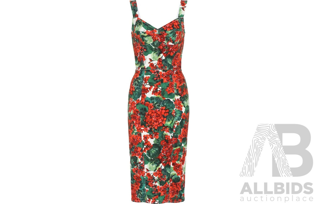 Floral Cady Dress Size 36 Branded Dolce & Gabbana