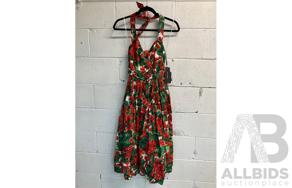 Floral Cady Dress Size 36 Branded Dolce & Gabbana