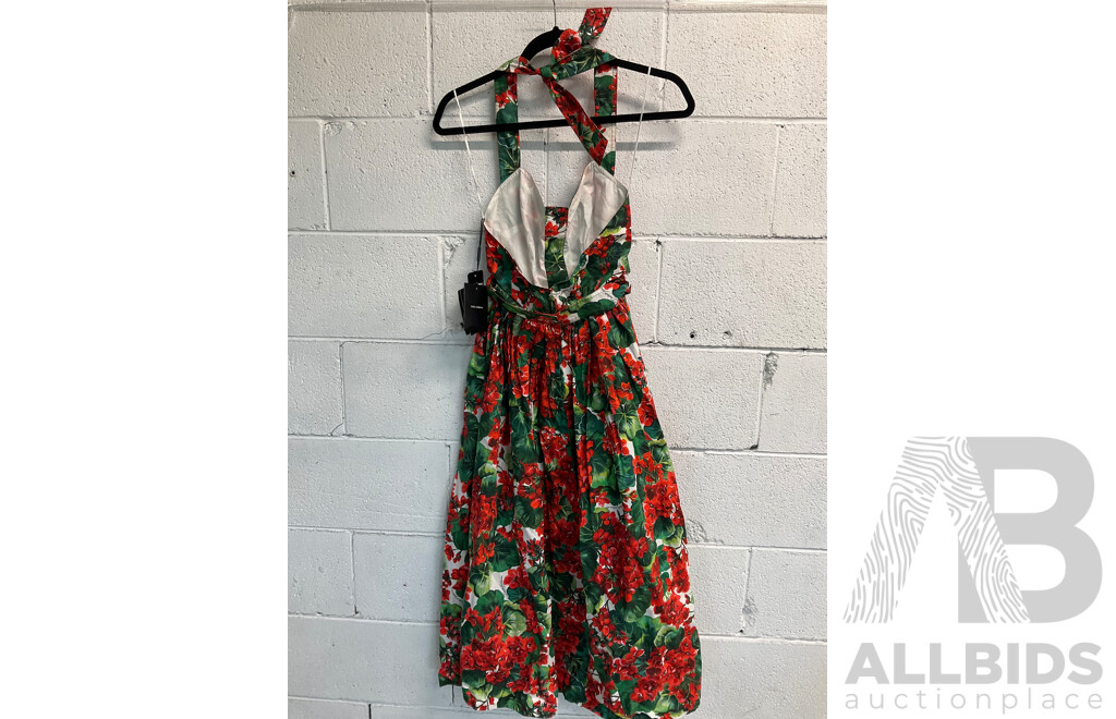 Floral Cady Dress Size 36 Branded Dolce & Gabbana