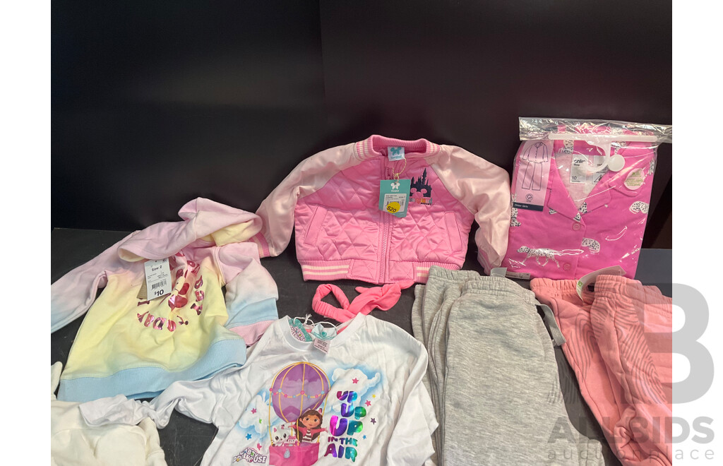 Assorted Girls Clothing - Hoodies, Trackies, Pyjamas, Tops - Sizes 1, 2, 10, 12, 14