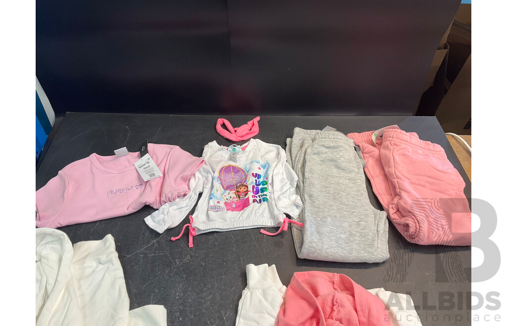 Assorted Girls Clothing - Hoodies, Trackies, Pyjamas, Tops - Sizes 1, 2, 10, 12, 14