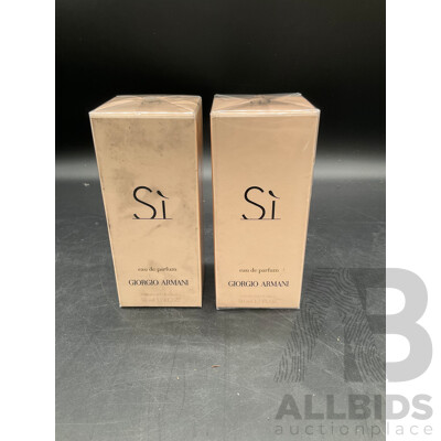 GIORGIO ARMANI Si 50 Ml EAU De Parfum - Lot of 2