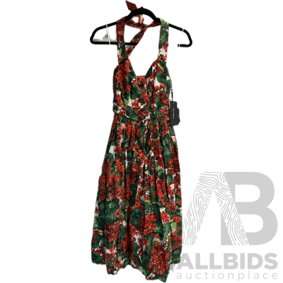 Floral Cady Dress Size 36 Branded Dolce & Gabbana