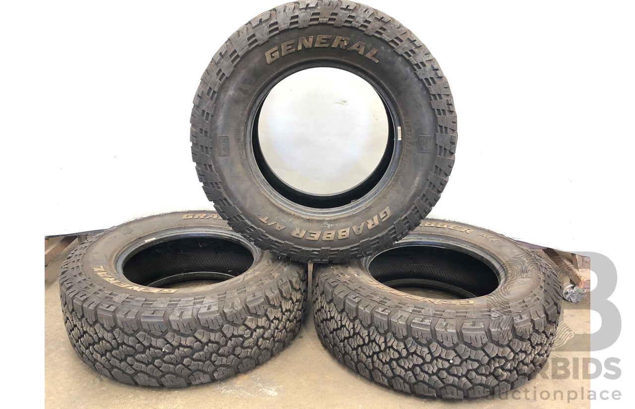 General Grabber A/T 17 Inch Tyres - Lot of Three