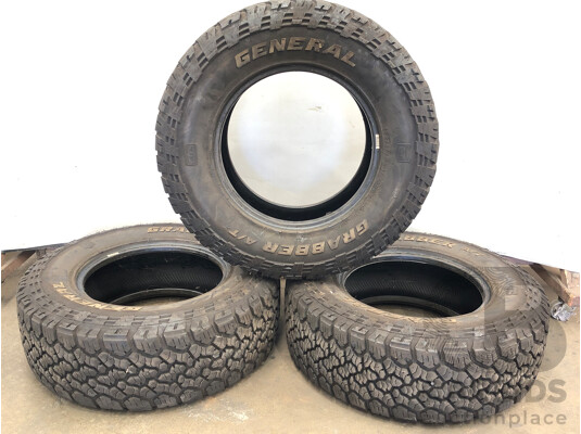 General Grabber A/T 17 Inch Tyres - Lot of Three