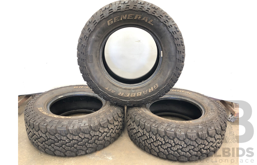 General Grabber A/T 17 Inch Tyres - Lot of Three