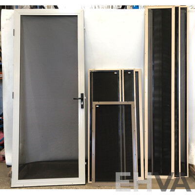 Crimsafe Security Screens and Security Screen Door- Lot of Nine