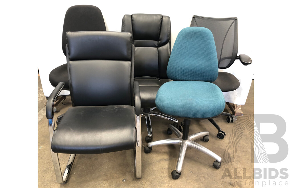 Office Chairs - Lot of Five