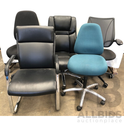 Office Chairs - Lot of Five