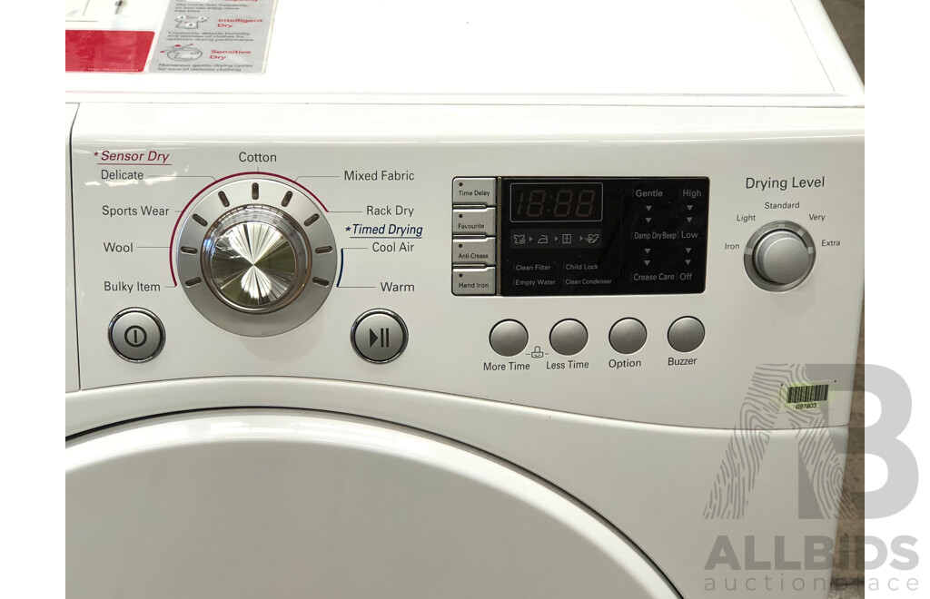 LG Sensor Dry 8kg Front Loader Condenser Clothes Dryer