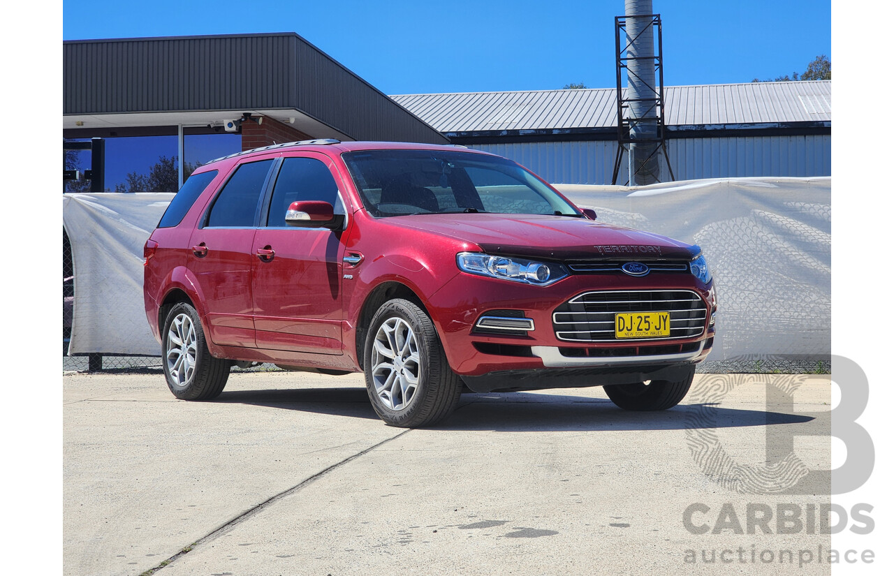 10/2012 Ford Territory TITANIUM (4x4) AWD SZ 4D Wagon Red 2.7L