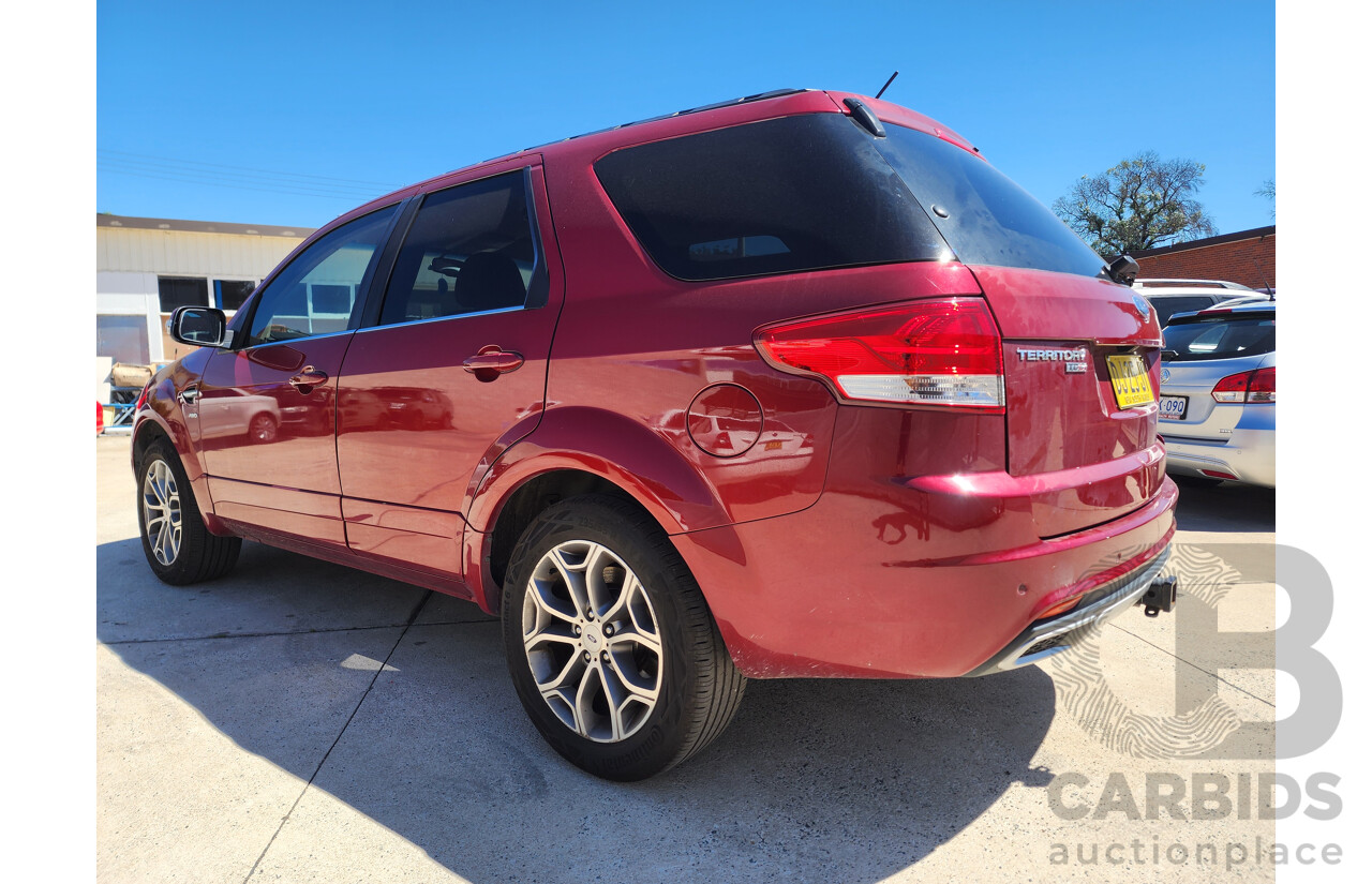 10/2012 Ford Territory TITANIUM (4x4) AWD SZ 4D Wagon Red 2.7L