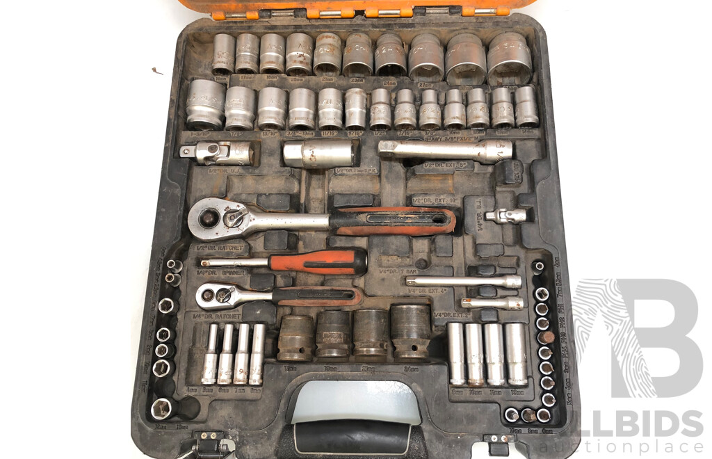 Bahco 1/4 Inch  & 1/2 Inch Combination Spanner and Socket Set