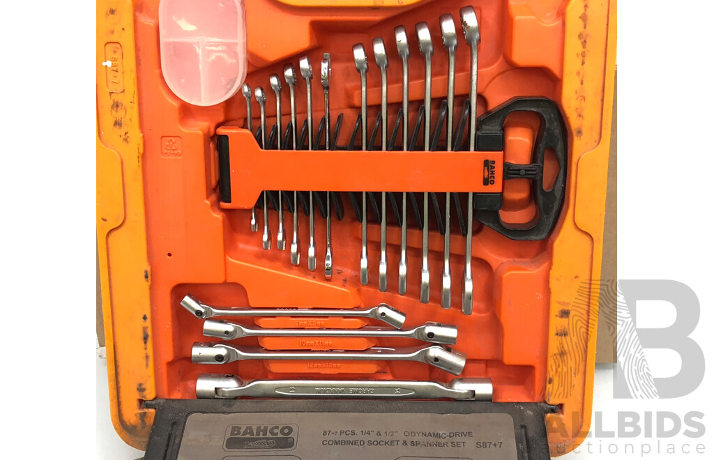 Bahco 1/4 Inch  & 1/2 Inch Combination Spanner and Socket Set