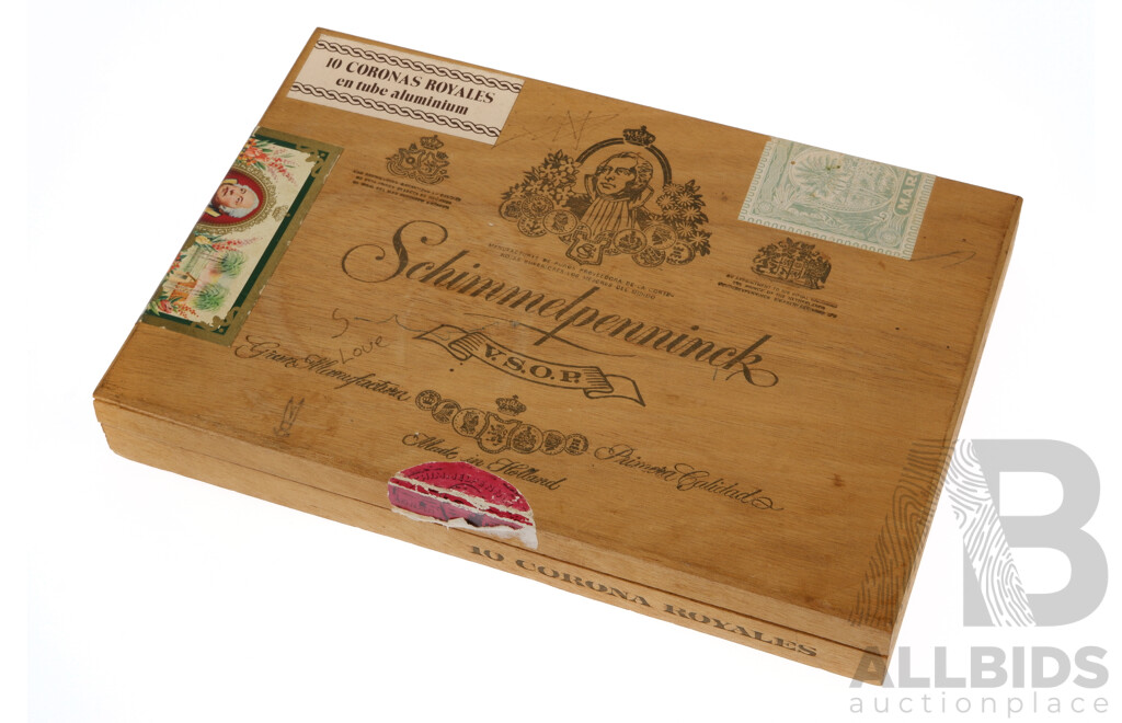 Vintage Wooden Cigar Box 'Schimmelpenninck' Made in Holland