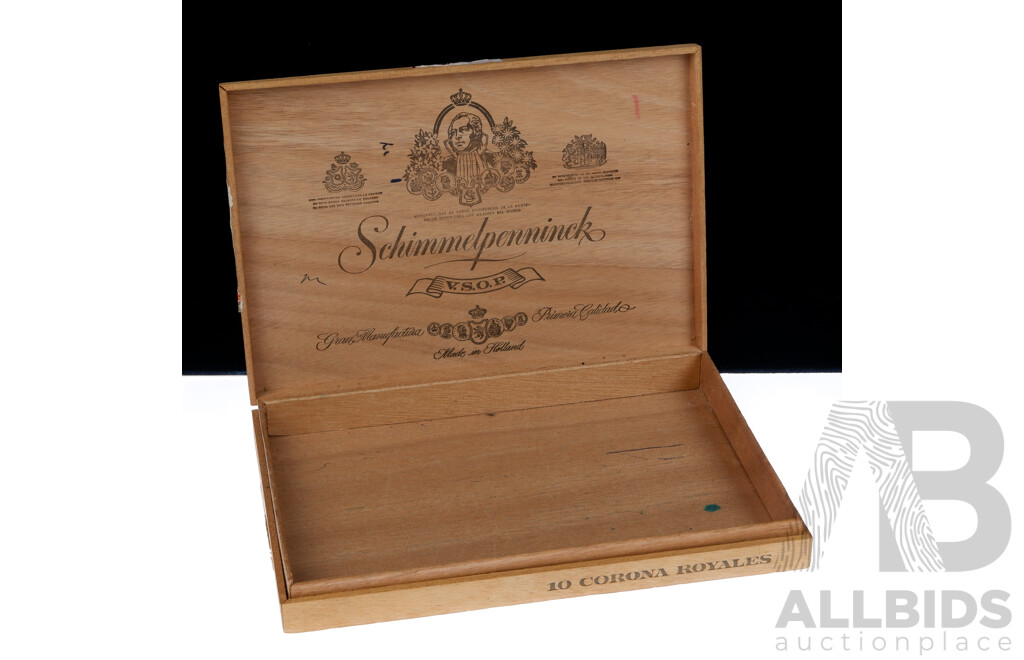 Vintage Wooden Cigar Box 'Schimmelpenninck' Made in Holland