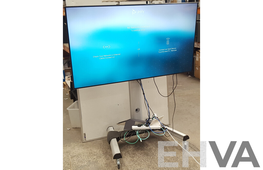 Samsung (UA65TU8000W) 65-Inch TU8000 Crystal UHD 4K Smart TV on Mobile Trolley