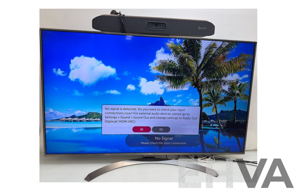 LG Smart UHD 4K TV 60 Inch (60UJ654T) with Poly Studio (X50) Video Bar