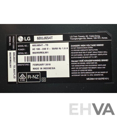 LG (60UJ654T) Smart UHD 4K TV 60 Inch