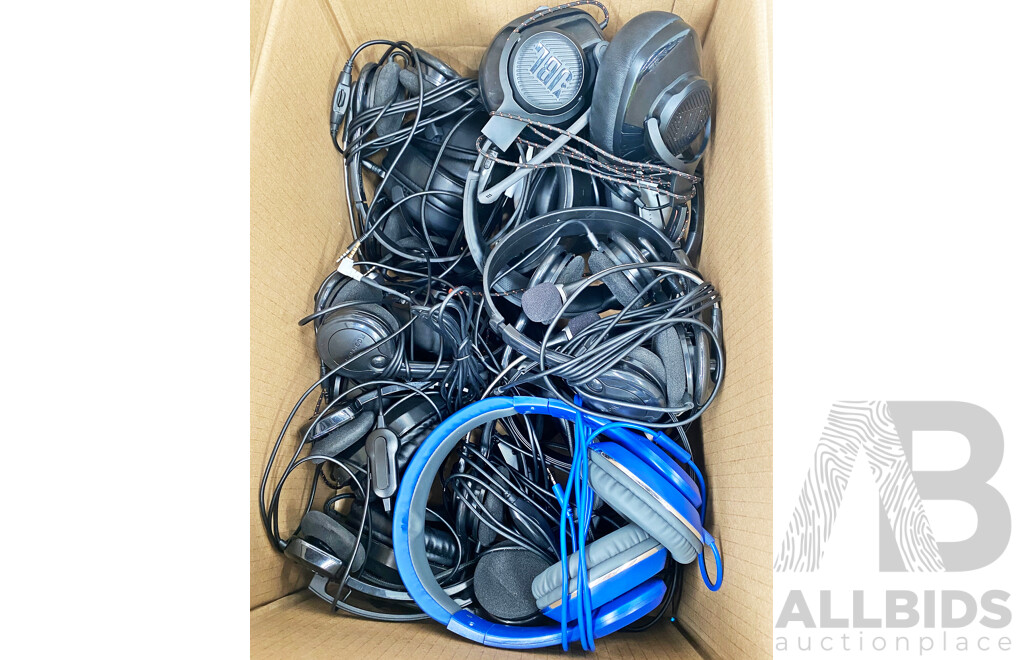 Assorted Lot of Mixed Headsets