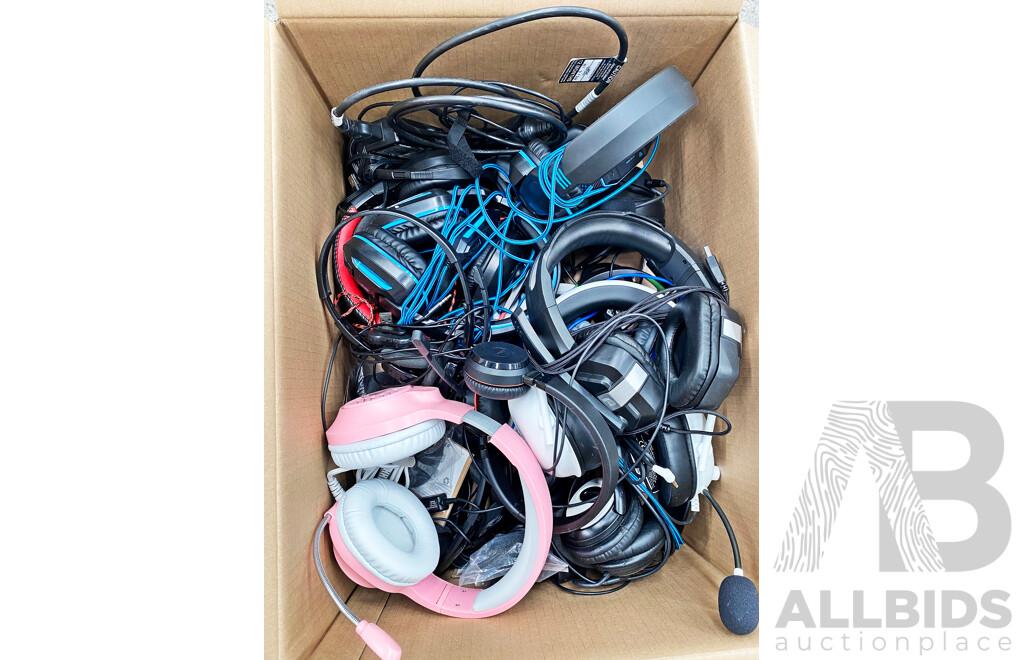 Assorted Lot of Mixed Gaming Headsets