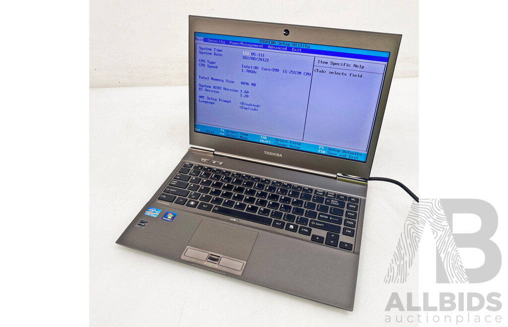 Toshiba Portege Z830 Intel Core I5 (2557M) 1.70GHz-2.70GHz 2-Core CPU 13.3-Inch Laptop