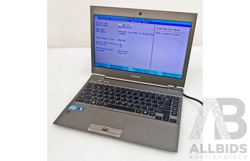 Toshiba Portege Z830 Intel Core I5 (2557M) 1.70GHz-2.70GHz 2-Core CPU 13.3-Inch Laptop