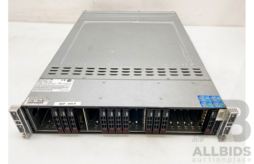 Supermicro (R4572) Xnon Multi-Node Server W/ 4x Dual Intel Xeon (E5-2630) 2.30GHz-2.80GHz 6-Core CPU 256GB DDR3