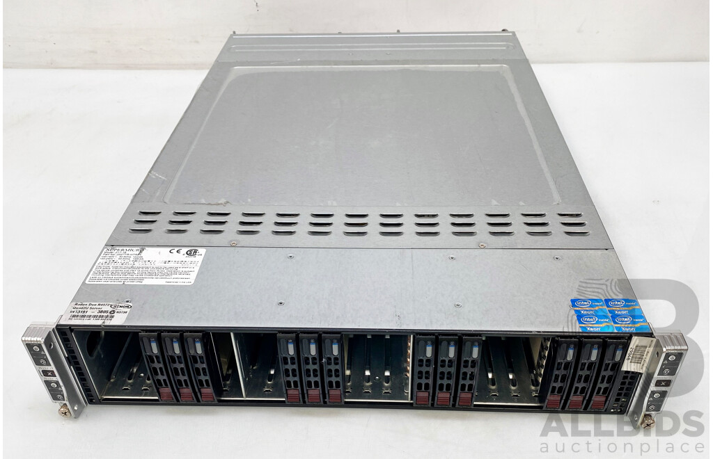 Supermicro (R4572) Xenon Multi-Node Server W/ 4x Dual Intel Xeon (E5-2630) 2.30GHz-2.80GHz 6-Core CPU 256GB DDR3