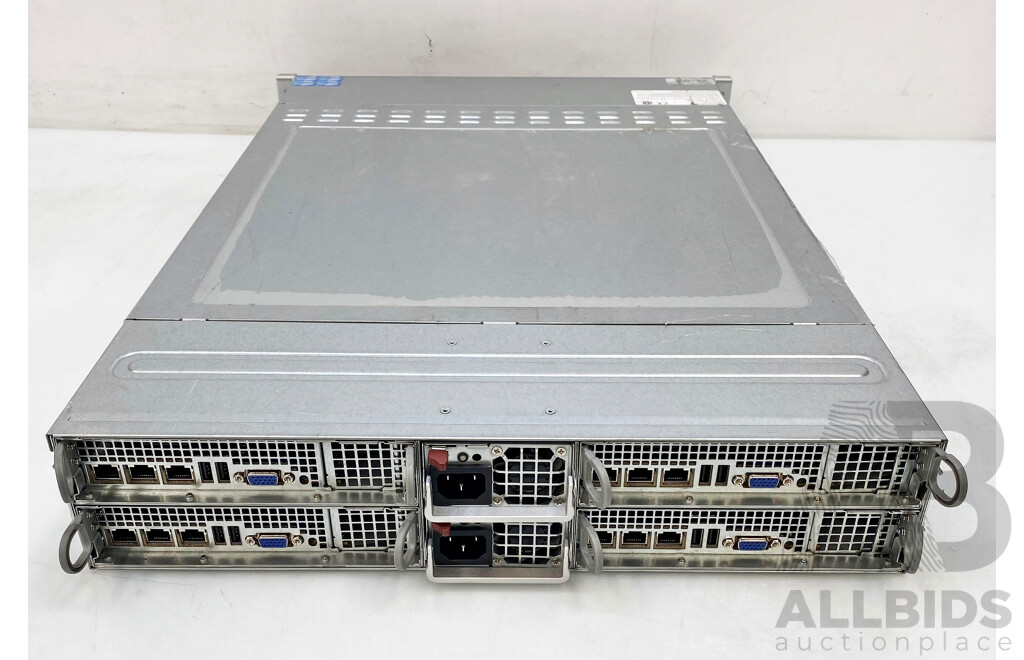 Supermicro (R4572) Xenon Multi-Node Server W/ 4x Dual Intel Xeon (E5-2630) 2.30GHz-2.80GHz 6-Core CPU 256GB DDR3