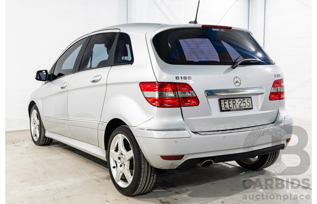 9/2010 Mercedes-Benz B180 CDI 245 MY11 5d Hatchback Polar Silver Metallic Turbo Diesel 2.0L