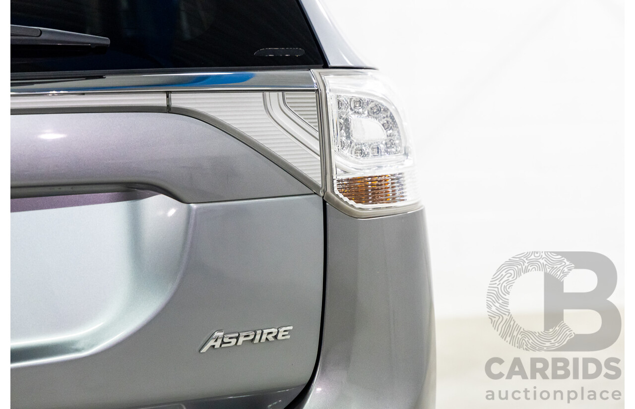 5/2014 Mitsubishi Outlander Aspire PHEV Hybrid ZJ MY14 4d Wagon Titanium Grey Metallic 2.0L/210kW Plug In Hybrid