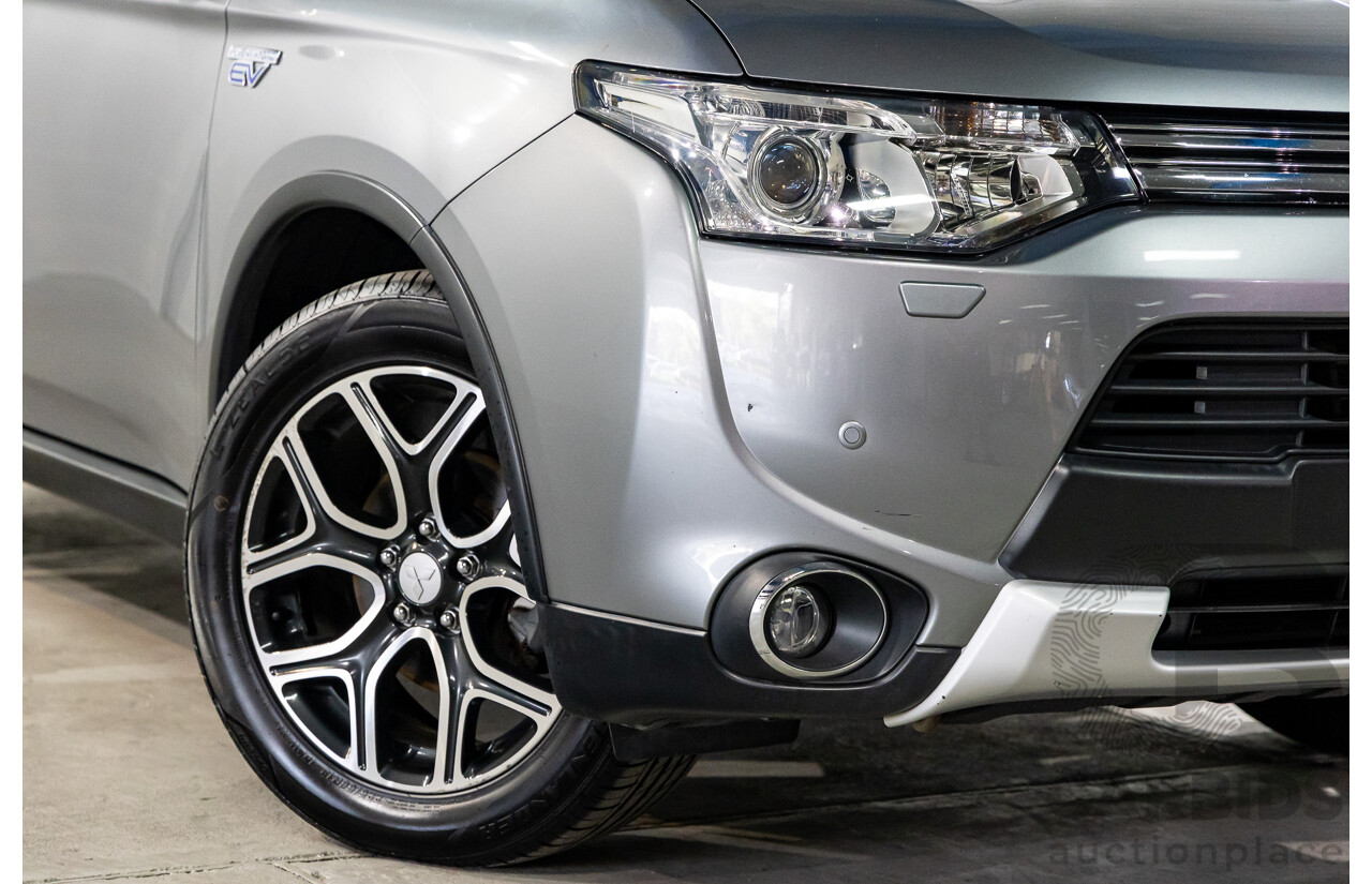 5/2014 Mitsubishi Outlander Aspire PHEV Hybrid ZJ MY14 4d Wagon Titanium Grey Metallic 2.0L/210kW Plug In Hybrid