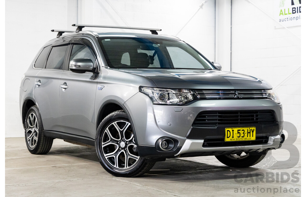 5/2014 Mitsubishi Outlander Aspire PHEV Hybrid ZJ MY14 4d Wagon Titanium Grey Metallic 2.0L/210kW Plug In Hybrid