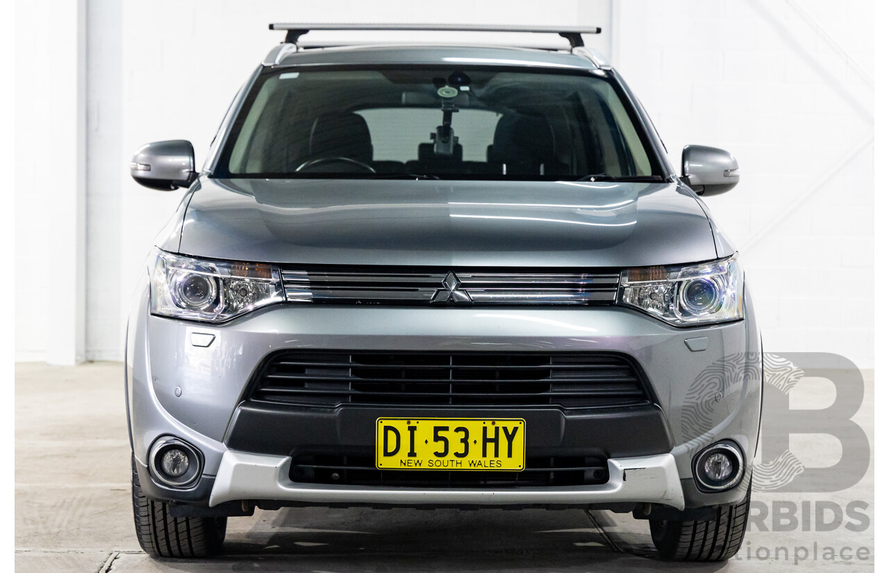 5/2014 Mitsubishi Outlander Aspire PHEV Hybrid ZJ MY14 4d Wagon Titanium Grey Metallic 2.0L/210kW Plug In Hybrid