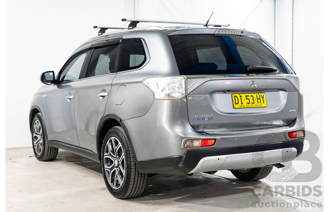 5/2014 Mitsubishi Outlander Aspire PHEV Hybrid ZJ MY14 4d Wagon Titanium Grey Metallic 2.0L/210kW Plug In Hybrid